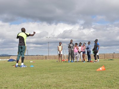 first training session in Grahamstown